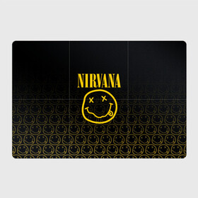 Магнитный плакат 3Х2 с принтом NIRVANA в городе Новоалтайск, Полимерный материал с магнитным слоем | 6 деталей размером 9*9 см | Тематика изображения на принте: music | nirvana | rip smile | rock | smile | группа | курт кобейн | музыка | нирвана | рок | смайл