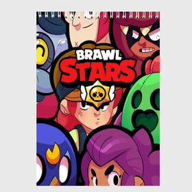 Скетчбук с принтом BRAWL STARS в городе Новоалтайск, 100% бумага
 | 48 листов, плотность листов — 100 г/м2, плотность картонной обложки — 250 г/м2. Листы скреплены сверху удобной пружинной спиралью | 8 bit | 8 бит | bibi | brawl stars | crow | el brown | leon | leon shark | max | mr.p | sally leon | shark | stars | virus | werewolf | акула | биби | вирус | ворон | леон | оборотень | пингвин