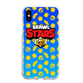 Чехол для iPhone XS Max матовый с принтом BRAWL STARS в городе Новоалтайск, Силикон | Область печати: задняя сторона чехла, без боковых панелей | android | brawl stars | games | mobile game | stars | игры | мобильные игры
