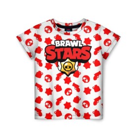 Детская футболка 3D с принтом BRAWL STARS в городе Новоалтайск, 100% гипоаллергенный полиэфир | прямой крой, круглый вырез горловины, длина до линии бедер, чуть спущенное плечо, ткань немного тянется | android | brawl stars | games | mobile game | stars | игры | мобильные игры