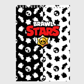 Скетчбук с принтом BRAWL STARS в городе Новоалтайск, 100% бумага
 | 48 листов, плотность листов — 100 г/м2, плотность картонной обложки — 250 г/м2. Листы скреплены сверху удобной пружинной спиралью | android | brawl stars | games | mobile game | stars | игры | мобильные игры