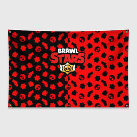 Флаг-баннер с принтом BRAWL STARS в городе Новоалтайск, 100% полиэстер | размер 67 х 109 см, плотность ткани — 95 г/м2; по краям флага есть четыре люверса для крепления | android | brawl stars | games | mobile game | stars | игры | мобильные игры