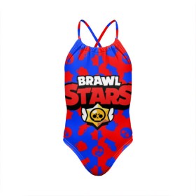 Детский купальник 3D с принтом BRAWL STARS в городе Новоалтайск, Полиэстер 85%, Спандекс 15% | Слитный крой, подклад по переду изделия, узкие бретели | android | brawl stars | games | mobile game | stars | игры | мобильные игры