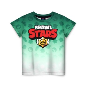 Детская футболка 3D с принтом BRAWL STARS в городе Новоалтайск, 100% гипоаллергенный полиэфир | прямой крой, круглый вырез горловины, длина до линии бедер, чуть спущенное плечо, ткань немного тянется | android | brawl stars | games | mobile game | stars | игры | мобильные игры