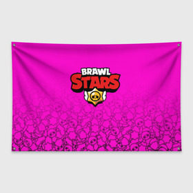 Флаг-баннер с принтом BRAWL STARS в городе Новоалтайск, 100% полиэстер | размер 67 х 109 см, плотность ткани — 95 г/м2; по краям флага есть четыре люверса для крепления | android | brawl stars | games | mobile game | stars | игры | мобильные игры