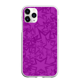 Чехол для iPhone 11 Pro Max матовый с принтом Абстракция в городе Новоалтайск, Силикон |  | Тематика изображения на принте: абстракция | звёзды | красочная | символы | фигуры | фиолетовые | фиолетовый