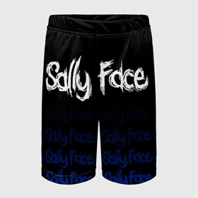 Детские спортивные шорты 3D с принтом Sally Face (24) в городе Новоалтайск,  100% полиэстер
 | пояс оформлен широкой мягкой резинкой, ткань тянется
 | face | fisher | larry johnson | mask | sally | sally face | sally fisher | демоны | духи | маска | призраки | салли | салли фейс | салли фишер | фейс
