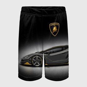 Детские спортивные шорты 3D с принтом Lambo в городе Новоалтайск,  100% полиэстер
 | пояс оформлен широкой мягкой резинкой, ткань тянется
 | Тематика изображения на принте: car | lamborghini | motorsport | power | prestige | автомобиль | автоспорт | ламборгини | мощь | престиж