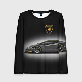 Женский лонгслив 3D с принтом Lambo в городе Новоалтайск, 100% полиэстер | длинные рукава, круглый вырез горловины, полуприлегающий силуэт | Тематика изображения на принте: car | lamborghini | motorsport | power | prestige | автомобиль | автоспорт | ламборгини | мощь | престиж