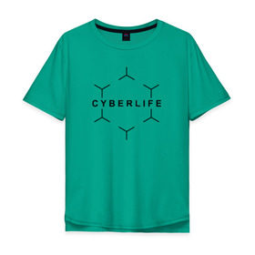Мужская футболка хлопок Oversize с принтом CYBERLIFE в городе Новоалтайск, 100% хлопок | свободный крой, круглый ворот, “спинка” длиннее передней части | android | cyber life | cyberlife | detroit | detroit: become human | deviant | game | gamer | kara | markus | андроид | девиант | детройт | игра | игры | коннор | маркус | технологии