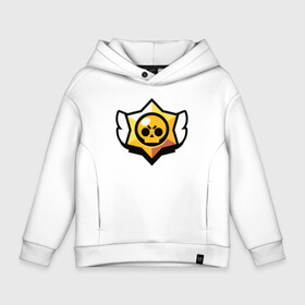 Детское худи Oversize хлопок с принтом BRAWL STARS в городе Новоалтайск, френч-терри — 70% хлопок, 30% полиэстер. Мягкий теплый начес внутри —100% хлопок | боковые карманы, эластичные манжеты и нижняя кромка, капюшон на магнитной кнопке | android | brawl stars | games | mobile game | stars | игры | мобильные игры