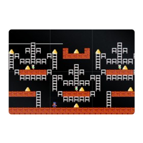 Магнитный плакат 3Х2 с принтом Lode runner 2 в городе Новоалтайск, Полимерный материал с магнитным слоем | 6 деталей размером 9*9 см | lode runner | nintendo | nintendo nes | old game | pixel | денди | лодераннер | луд раннер | платформер | приставка | старые игры
