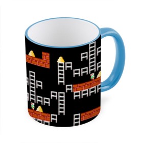 Кружка с принтом Lode runner 2 в городе Новоалтайск, керамика | ёмкость 330 мл | lode runner | nintendo | nintendo nes | old game | pixel | денди | лодераннер | луд раннер | платформер | приставка | старые игры