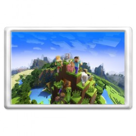 Магнит 45*70 с принтом MINECRAFT в городе Новоалтайск, Пластик | Размер: 78*52 мм; Размер печати: 70*45 | Тематика изображения на принте: blade | blocks | creeper | cubes | game | ken | mine craft | minecraft | mobs | sword | игры | крипер | майн крафт | майнкрафт | моб