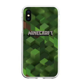 Чехол для iPhone XS Max матовый с принтом MINECRAFT в городе Новоалтайск, Силикон | Область печати: задняя сторона чехла, без боковых панелей | blade | blocks | creeper | cubes | game | ken | mine craft | minecraft | mobs | sword | игры | крипер | майн крафт | майнкрафт | моб
