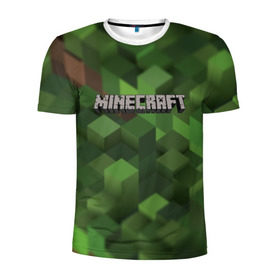 Мужская футболка 3D спортивная с принтом MINECRAFT  в городе Новоалтайск, 100% полиэстер с улучшенными характеристиками | приталенный силуэт, круглая горловина, широкие плечи, сужается к линии бедра | blade | blocks | creeper | cubes | game | ken | mine craft | minecraft | mobs | sword | игры | крипер | майн крафт | майнкрафт | моб