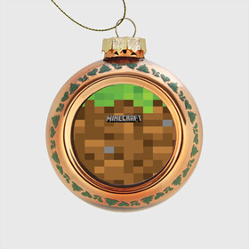 Стеклянный ёлочный шар с принтом MINECRAFT в городе Новоалтайск, Стекло | Диаметр: 80 мм | blade | blocks | creeper | cubes | game | ken | mine craft | minecraft | mobs | sword | игры | крипер | майн крафт | майнкрафт | моб