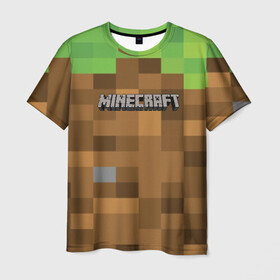Мужская футболка 3D с принтом MINECRAFT в городе Новоалтайск, 100% полиэфир | прямой крой, круглый вырез горловины, длина до линии бедер | blade | blocks | creeper | cubes | game | ken | mine craft | minecraft | mobs | sword | игры | крипер | майн крафт | майнкрафт | моб
