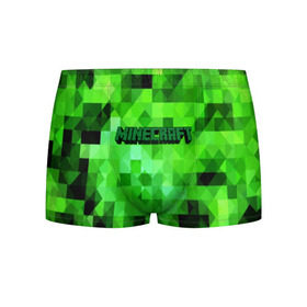 Мужские трусы 3D с принтом MINECRAFT в городе Новоалтайск, 50% хлопок, 50% полиэстер | классическая посадка, на поясе мягкая тканевая резинка | blade | blocks | creeper | cubes | game | ken | mine craft | minecraft | mobs | sword | игры | крипер | майн крафт | майнкрафт | моб
