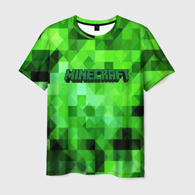 Мужская футболка 3D с принтом MINECRAFT в городе Новоалтайск, 100% полиэфир | прямой крой, круглый вырез горловины, длина до линии бедер | blade | blocks | creeper | cubes | game | ken | mine craft | minecraft | mobs | sword | игры | крипер | майн крафт | майнкрафт | моб