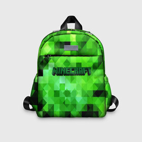 Детский рюкзак 3D с принтом MINECRAFT в городе Новоалтайск, 100% полиэстер | лямки с регулируемой длиной, сверху петелька, чтобы рюкзак можно было повесить на вешалку. Основное отделение закрывается на молнию, как и внешний карман. Внутри дополнительный карман. По бокам два дополнительных кармашка | blade | blocks | creeper | cubes | game | ken | mine craft | minecraft | mobs | sword | игры | крипер | майн крафт | майнкрафт | моб