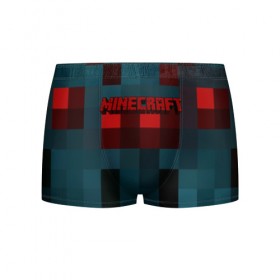 Мужские трусы 3D с принтом MINECRAFT в городе Новоалтайск, 50% хлопок, 50% полиэстер | классическая посадка, на поясе мягкая тканевая резинка | blade | blocks | creeper | cubes | game | ken | mine craft | minecraft | mobs | sword | игры | крипер | майн крафт | майнкрафт | моб