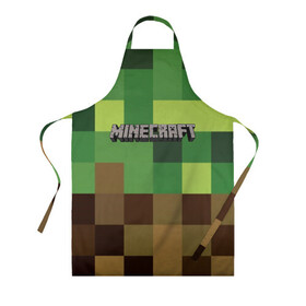 Фартук 3D с принтом MINECRAFT в городе Новоалтайск, 100% полиэстер | общий размер — 65 х 85 см, ширина нагрудника — 26 см, горловина — 53 см, длина завязок — 54 см, общий обхват в поясе — 173 см. Принт на завязках и на горловине наносится с двух сторон, на основной части фартука — только с внешней стороны | blade | blocks | creeper | cubes | game | ken | mine craft | minecraft | mobs | sword | игры | крипер | майн крафт | майнкрафт | моб