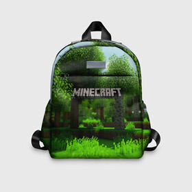 Детский рюкзак 3D с принтом MINECRAFT в городе Новоалтайск, 100% полиэстер | лямки с регулируемой длиной, сверху петелька, чтобы рюкзак можно было повесить на вешалку. Основное отделение закрывается на молнию, как и внешний карман. Внутри дополнительный карман. По бокам два дополнительных кармашка | blade | blocks | creeper | cubes | game | ken | mine craft | minecraft | mobs | sword | игры | крипер | майн крафт | майнкрафт | моб