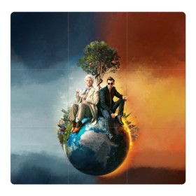 Магнитный плакат 3Х3 с принтом Good Omens в городе Новоалтайск, Полимерный материал с магнитным слоем | 9 деталей размером 9*9 см | Тематика изображения на принте: good omens | азирафель | ангел | благие намерения | гуд оменс | демон | кроули