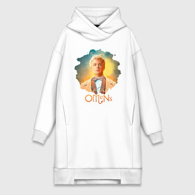 Платье-худи хлопок с принтом Азирафель Good Omens в городе Новоалтайск,  |  | Тематика изображения на принте: evil | good | good omens | азирафель | ангел | благие намерения | гуд оменс | демон | кроули