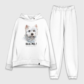 Женский костюм хлопок Oversize с принтом Вест хайленд уайт терьер в городе Новоалтайск,  |  | dog | highland | terrier | west | white | вест | собака | собаки | терьер | уайт | хайленд