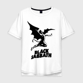 Мужская футболка хлопок Oversize с принтом Black Sabbath в городе Новоалтайск, 100% хлопок | свободный крой, круглый ворот, “спинка” длиннее передней части | black sabbath | hard rock | heavy metal | блэк сабат | группы | метал | музыка | оззи осборн | рок | хард рок | хэви метал