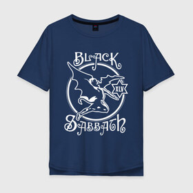 Мужская футболка хлопок Oversize с принтом Black Sabbath в городе Новоалтайск, 100% хлопок | свободный крой, круглый ворот, “спинка” длиннее передней части | black sabbath | hard rock | heavy metal | блэк сабат | группы | метал | музыка | оззи осборн | рок | хард рок | хэви метал