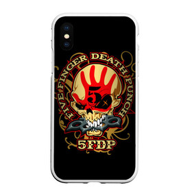 Чехол для iPhone XS Max матовый с принтом Five Finger Death Punch в городе Новоалтайск, Силикон | Область печати: задняя сторона чехла, без боковых панелей | 5fdp | ffdp | five finger death punch | metal | альтернатива | группы | метал | музыка | хеви метал
