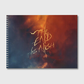 Альбом для рисования с принтом The end is night в городе Новоалтайск, 100% бумага
 | матовая бумага, плотность 200 мг. | Тематика изображения на принте: evil | good | good omens | азирафель | ангел | благие намерения | гуд оменс | демон | добро | зло | кроули