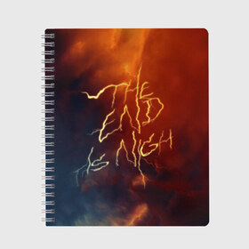 Тетрадь с принтом The end is night в городе Новоалтайск, 100% бумага | 48 листов, плотность листов — 60 г/м2, плотность картонной обложки — 250 г/м2. Листы скреплены сбоку удобной пружинной спиралью. Уголки страниц и обложки скругленные. Цвет линий — светло-серый
 | Тематика изображения на принте: evil | good | good omens | азирафель | ангел | благие намерения | гуд оменс | демон | добро | зло | кроули