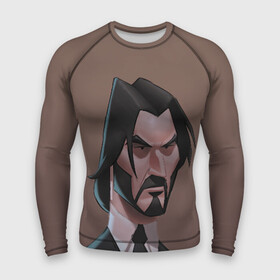 Мужской рашгард 3D с принтом Фортнайт Уик в городе Новоалтайск,  |  | john wick 3 | keanu reeves | parabellum | джон вик | джон уик 3 | киану ривз | фортнайт