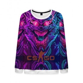 Мужской свитшот 3D с принтом CS GO Hyper Beast в городе Новоалтайск, 100% полиэстер с мягким внутренним слоем | круглый вырез горловины, мягкая резинка на манжетах и поясе, свободная посадка по фигуре | 2019 | computer game | counter strike | cs | cs go | csgo | dota | dota2 | game | howl | hyperbeast | warning | автомат | вой | го | игрок | компьютерная игра | контр страйк | контра | кс | оружие | турнир