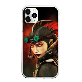 Чехол для iPhone 11 Pro Max матовый с принтом Девушка в стиле стимпанк в городе Новоалтайск, Силикон |  | Тематика изображения на принте: black | eyes | face | fiction | girl | green | lips | look | microphone | piercing | style | tail | young | взгляд | волосы | глаза | губы | девушка | женщина | зеленый | костюм | красный | лицо | макияж | механизм | микрофон | молодая