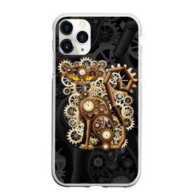 Чехол для iPhone 11 Pro матовый с принтом Кошка в стиле стимпанк в городе Новоалтайск, Силикон |  | Тематика изображения на принте: brow | cat | cats | cool | eyes | gear | iron | kitty | meow | punk | steel | style | tail | vintage | yellow | винт | винтаж | время | гайка | глаза | графика | железо | желтый | когти | колесо | коричневый | котики | котэ | кошка | лапы | механизм | мор