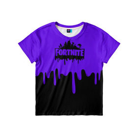 Детская футболка 3D с принтом FORTNITE в городе Новоалтайск, 100% гипоаллергенный полиэфир | прямой крой, круглый вырез горловины, длина до линии бедер, чуть спущенное плечо, ткань немного тянется | Тематика изображения на принте: 