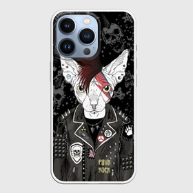 Чехол для iPhone 13 Pro с принтом Кот в косухе в городе Новоалтайск,  |  | anarchy | breed | cat | clothes | cool | hairstyle | icon | jacket | kote | mohawk | muzzle | piercing | punk | riveting | rock | skull | sphinx | spikes | tattoo | анархия | значок | ирокез | к | клепки | кот | котик | котэ | круто | куртка | оде