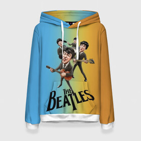 Женская толстовка 3D с принтом The Beatles в городе Новоалтайск, 100% полиэстер  | двухслойный капюшон со шнурком для регулировки, мягкие манжеты на рукавах и по низу толстовки, спереди карман-кенгуру с мягким внутренним слоем. | george harrison | john lennon | paul mccartney | psychedelic rock | ringo starr | the beatles | англия | ансамбль | джон леннон | джордж харрисон | пол маккартни | психоделический рок | ринго старр