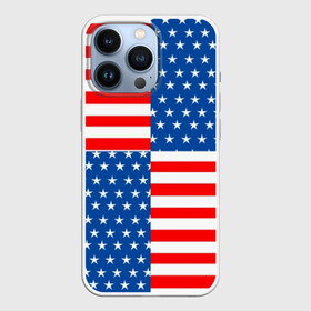 Чехол для iPhone 13 Pro с принтом США в городе Новоалтайск,  |  | flag | stars | usa | usa flag | америка | американский флаг | звезды | надписи | полосы | сша | флаг | флаг сша