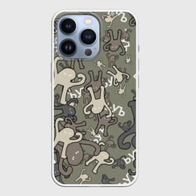 Чехол для iPhone 13 Pro с принтом ЪУЪ КАМУФЛЯЖ. в городе Новоалтайск,  |  | Тематика изображения на принте: cat | mem | memes | интернет приколы | камуфляж | кот | мем | мем кот | ъуъ | ъуъ съука