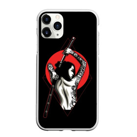 Чехол для iPhone 11 Pro матовый с принтом Девушка с мечом в городе Новоалтайск, Силикон |  | Тематика изображения на принте: beauty | black | brunette | cool | girl | gray | japan | japanese | mafia | red | samurai | sun | sword | tattoo | white | woman | yakuza | young | белый | брюнетка | девушка | женщина | красный | красотка | круто | мафия | меч | молодая | самурайский | с