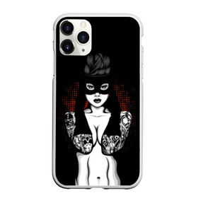 Чехол для iPhone 11 Pro матовый с принтом Девушка с тату в городе Новоалтайск, Силикон |  | Тематика изображения на принте: beauty | black | body | chest | face | girl | gloves | kitty | look | mask | red | secret | tattoo | tattooed | white | woman | young | белый | взгляд | девушка | женщина | киса | красный | красотка | лицо | маска | молодая | перчатки | секрет | тайна | т