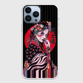 Чехол для iPhone 13 Pro Max с принтом Гейша в городе Новоалтайск,  |  | beauty | black | bright | character | cool | decorations | flowers | geisha | girl | hairstyle | japan | kimon | lines | red | stripes | woman | young | девушка | женщина | иероглиф | кимоно | красный | красотка | круто | линии | молодая | полосы 