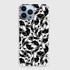 Чехол для iPhone 13 Pro Max с принтом Забавные собаки в городе Новоалтайск,  |  | Тематика изображения на принте: attractive face | black | breed | cute | cutie | dog | french bulldog | friend | funny | look | puppy | white | белый | взгляд | друг | милашка | милый | пес | порода | прикольный | псина | собака | собакен | французский бульдог | черный | щено