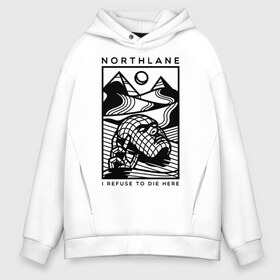 Мужское худи Oversize хлопок с принтом Northlane в городе Новоалтайск, френч-терри — 70% хлопок, 30% полиэстер. Мягкий теплый начес внутри —100% хлопок | боковые карманы, эластичные манжеты и нижняя кромка, капюшон на магнитной кнопке | Тематика изображения на принте: discoveries | mesmer | node | northlane | singularity | группы | метал | музыка | рок